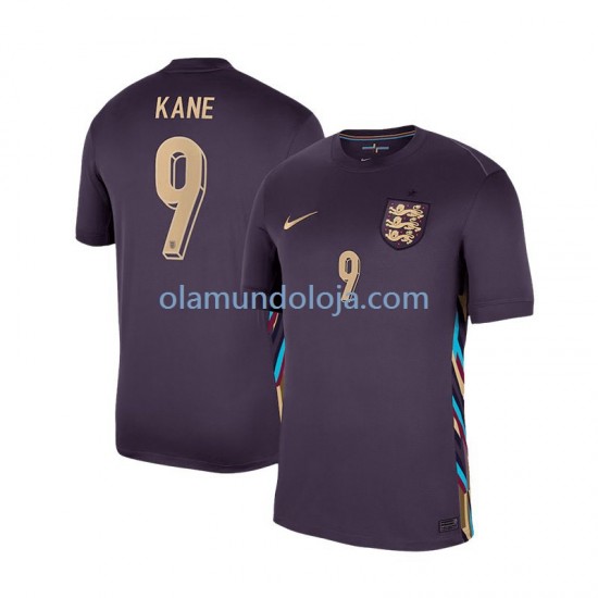 Camisola Inglaterra Harry Kane 9 Homem Equipamento Segundo Euro 2024 Manga Curta
